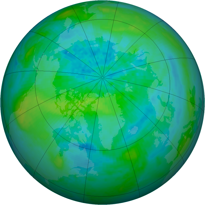 Arctic ozone map for 16 September 2003